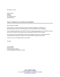 Here are sample employee termination letters. Termination Of Distribution Agreement Template By Business In A Box