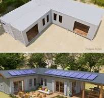 Modern L-Shaped Container Home with Solar Roof Designed by ...