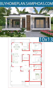 Sketchup Home Design Plan 10x13m With 3 Bedrooms Samphoas Com Simple House Design Home Design Plan House Design