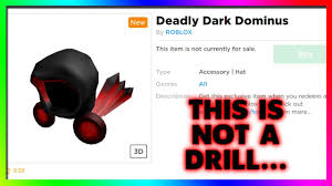 Roblox toys come with unique codes that you can redeem to get exclusive virtual items. Deadly Dark Dominus Roblox Wikia How To Get Free Roblox Clothes On An Ip Od