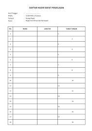 Maybe you would like to learn more about one of these? Daftar Hadir Rapat