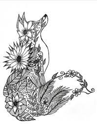 Detailed fox coloring pages for adults. Pin On Drawings I Ve Made