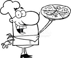 Maybe you would like to learn more about one of these? Black And White Proud Chef Holding A Pizza Clipart Image