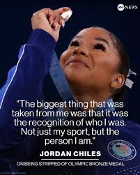 Olympian Jordan Chiles opened up this week in her first interview since  being stripped of her bronze medal from the 2024 Paris Olympics. "The  biggest thing that was taken from me was