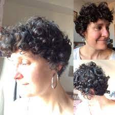 How to style short curly hair after chemo. Pin Su Hair Back Post Chemo 2016