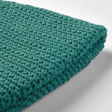 Petit pouf rond en jonc de mer, metal et pvc, couleur naturel et bleu, adapté à l'extérieur en été. Otteron Housse Pour Pouf Int Exterieur Vert Fonce 58 Cm Ikea