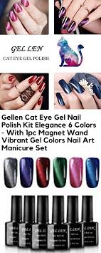 45% off music flower 2 color eyebrow gel eye brow enhancers waterproof makeup brush set 0 review cod. Cat Eye Gel Nail Polish Kit Elegance 6 Colors Magnet Wand Vibrant Gel Colors Nail Art Manicure Set Gel Nail Colors Cat Eye Gel Nail Polish Kits