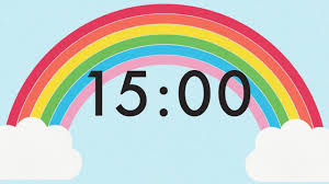 By default it's set to count up, showing the seconds and hundredths automatically switching to minutes and seconds after one minute. 15 Minute Countdown Rainbow Timer Youtube