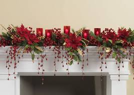 Decorated Mantles Christmas Mantel Decorations Red Christmas Decor Xmas Decorations
