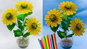 Daur ulang dari sedotan menjadi bunga matahari yang bikin ruangan rumahmu menjadi. Cara Membuat Bunga Matahari Dari Sedotan Cara Baru Diy Sun Flower With Straws Youtube