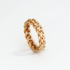 Braided Gold Wedding Band 14k Rose Gold Engagement Ring Etsy Wedding Rings Unique Braided Wedding Band Braided Ring