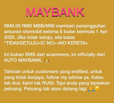 Juga terdapat skim pinjaman untuk hartanah di luar negara seperti di. Sh Nurraihan On Twitter Hai Semua Selamat Malam Cuma Nak Share Mesti Ramai Yg Dpt Sms Dari 66628 Kan Jgn Risau Itu Bkn Scammer Itu Dari Maybank Sendiri Info Yg Sy Dpt Sahih