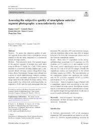 PDF) Assessing the subjective quality of smartphone anterior segment  photography: a non-inferiority study