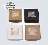 Kraft Paper Soap Boxes with Clear PVC Window On Top Lid