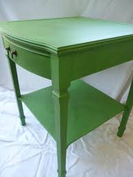I Love The Shape Of The Table Great Inspiration Vintage Hand Painted Green End Table Curved Front Antiqu Salvaged Furniture Furniture Inspiration End Tables