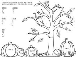 Here's a growing selection of popular characters putting on their favorite halloween outfits for you to color. Fall Multiplication Coloring Pages By Angela Widdersheim Tpt