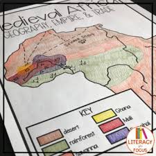 Medieval African Empires Of Ghana Mali And By Literacy In Focus Teachers Pay Teachers Map Activities African Empires Africa Map