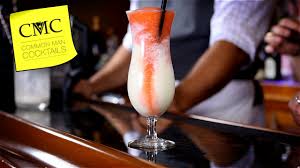 Pour it very carefully and be sure that the red strawberry mix will not combine with the white piña colada mix, so you can form a horizontal design. How To Make The Miami Vice Bartending 101 Youtube