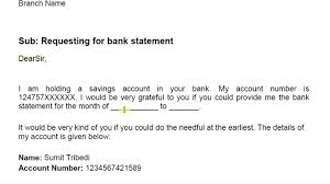 How To Write Bank Statement Request Letter To Bank Manager Youtube