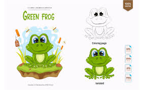 Click the cute frog coloring pages to view printable version or color it online (compatible with ipad and android tablets). Cute Cartoon Frog Coloring Page Isolated Vector Image