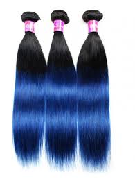 How to maintain blue hair. 7a Brazilian Ombre Straight Blue Black Hair Extensions 1b Blue Human Hair Weave Fashion Short Long Ombre Colored Human Hair Online Sale Favohair Com