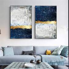 Victoria gonzales considers her art an exploration of self; Abstract Gold Foil Block Painting Blue Poster Print Modern Etsy Wall Art Pictures Office Wall Art Abstract Wall Art