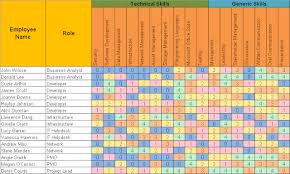 Skills Matrix Template Templates Training And Development Skills