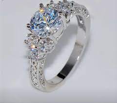 Tradesy 5 80ct 10k Gold Filled 4 12 Engagement Ring White Gold Engagement Rings White Gold Wedding Rings Wedding Rings Round