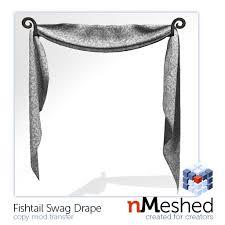 To make fishtail swag curtains. Second Life Marketplace Fishtail Swag Drape Scroll Tieback Creator Pack
