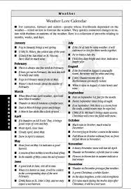 Weather Lore Calendar Weather Predictions Old Farmers Almanac Weather