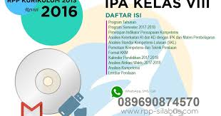 Check spelling or type a new query. Jual Rpp Ipa Kelas 8 Kurikulum 2013 Revisi 2016