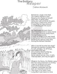 Grade 9 Reading Lesson 2 Poetry The Solitary Reaper 1 William Wordsworth Poems Poetry Time Classic Poems
