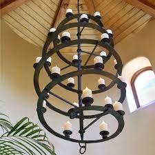 Your can't go wrong with wrought iron. Francisco Chandelier Can Go Modern Or Spanish Add A Little Fun And Flair To Your Home We Can Make Th Iron Chandeliers Iron Lighting Wrought Iron Chandeliers
