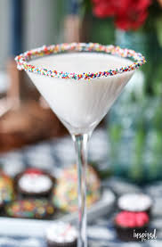 Birthday Cake Martini Cake Flavored Martini With Sprinkle Rim