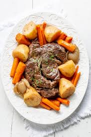 Sprinkle the ranch seasoning mix over the roast and rub in well. Slow Cooker Pot Roast Saving Room For Dessert