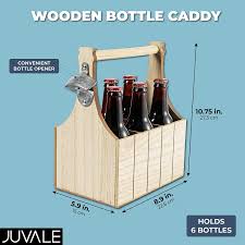 Woodworking crafts learn woodworking beer crate diy techno diy beer beer woodworking woodworking projects diy. Wooden Beer Bottles Caddy Rack Holder With Bottle Opener For 6pk Drinks Storage Organizer Brown 8 9 X 5 9 X 10 75 In Walmart Com Walmart Com
