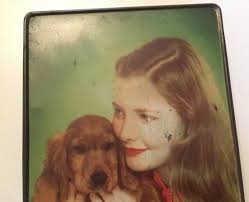 Buy 1950s Edward Sharp and Sons LTD Made in England Candy Toffee Metal Tin  Red Headed Lady Golden Retriever Dog Farm House Shabby Style Online in  India