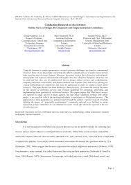 The results from the questionnaires were presented in the format of tables and charts. Pdf Conducting Research On The Internet Online Survey Design Development And Implementation Guidelines