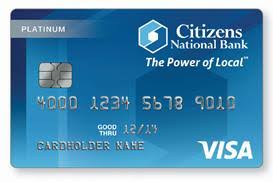 We did not find results for: Platinum Visa Credit Card Citizens National Bank