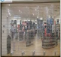 Commercial Use Acrylic Remote Control Clear Glass Roll up Doors  Polycarbonate Roller Shutter Doors for Mall / Supermarket