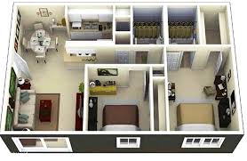 Desain rumah tipe 36 penataan yang tepat untuk kesan luas dan via interiordesign.id. 21 Denah Rumah Minimalis 2 Kamar 1 2 Lantai 2021 Rumahpedia