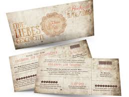 Einladungskarten zur hochzeit bei wunderkarten online bestellen kostenloser versand einladungskarten zur hochzeit kurze lieferzeiten viele designs. Vintage Ticket Hochzeitseinladungen Eine Liebesgeschichte Geht Weiter