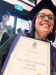 I graduated last week from the MBA (Leadership) with CQUniversity! I really  enjoyed this course and am so proud to have completed it.