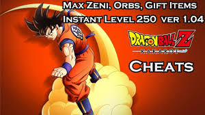 Dragon Ball Z Kakarot Max Zeni Orbs Gift Items Instant Level 250 C Dragon Ball Z Kakarot Dragon Ball