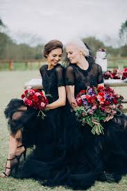 Black Tie And Berry Toned Styled Shoot On A Cuddly Animal Farm Black Bridesmaid Dresses Black Wedding Gowns Black Wedding Dresses