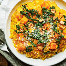 Risotto A La Courge Et Au Chou Toscan Ricardo Recipe Squash Risotto Easy Family Dinners Risotto