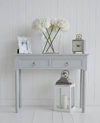 Grey Console Table With Polished Chrome Handles For Hall Furniture Large Images Gray Console Table Hallway Furniture Console Table Hallway