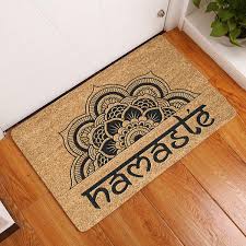 Do not use rubber mats on vinyl either. Yoga Doormat Namaste Flower Welcome Mat House Warming Gift Christmas Gift Decor24 X 16 In 2021 Door Mat Floor Cleaner Welcome Mats