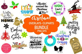 Download Christmas Overlays Clipart Bundle Graphic By Happy Printables Club Creative Fabrica SVG Cut Files
