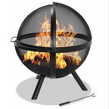 Der sommer steht vor der tür! Geschlossener Garten Feuerofen Im Retro Design